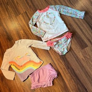 LOT Cat & Jack Long Sleeve Swim - 3T
